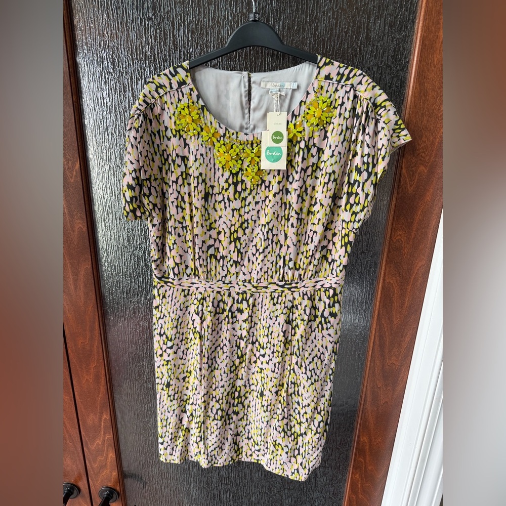 🌸 Boden Animal Print Fit & Flare Dress – Size 14 – New With Tags! Stunning NWT 🌸